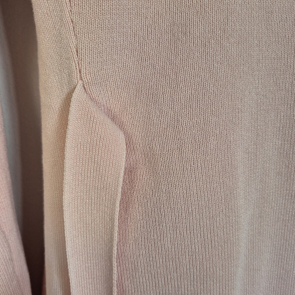 Slide Show Soft Pink Self Tie Sweater Wide Lapel Size 10 - Picture 6 of 9